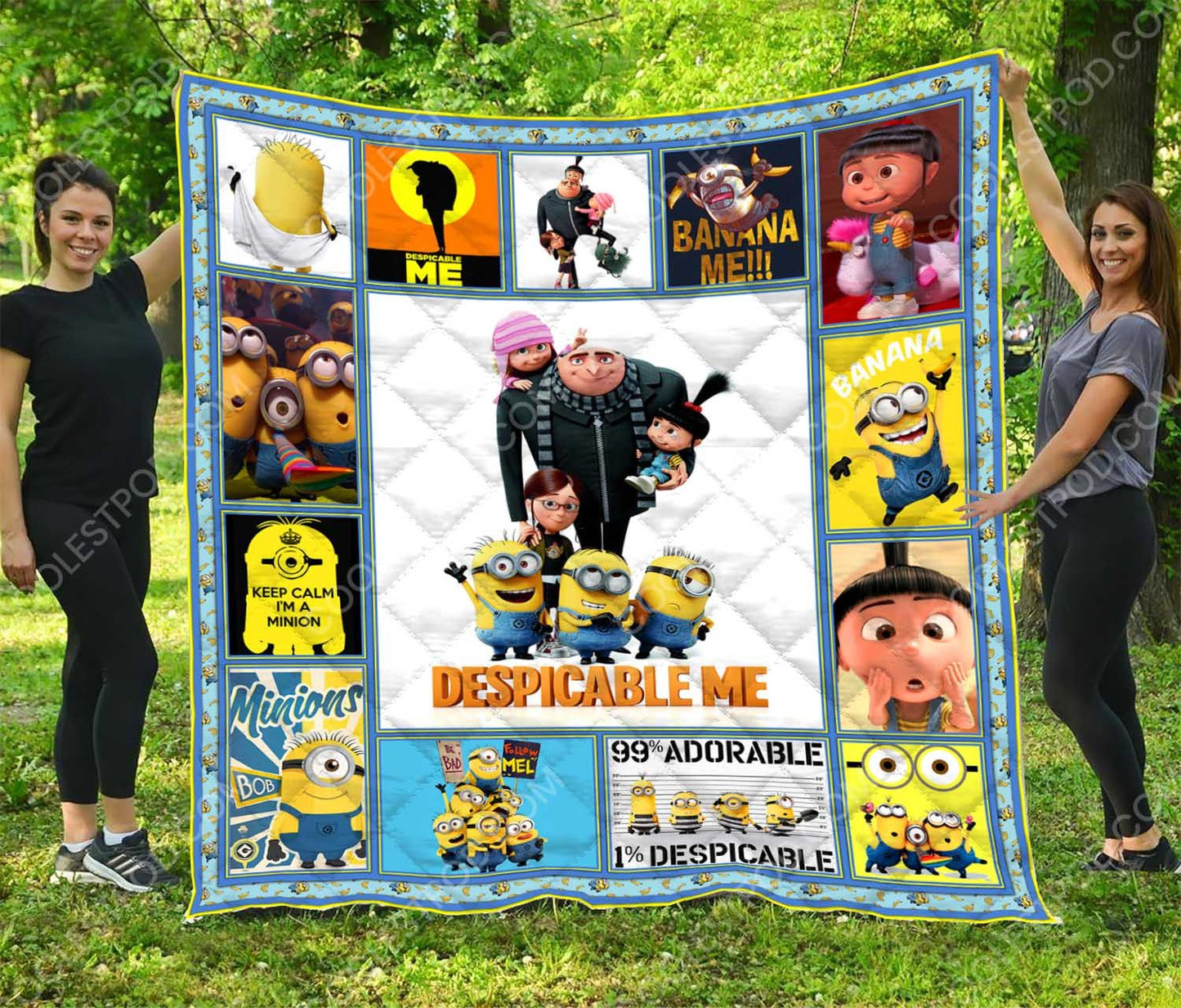 Unifinz Minions Quilt Minions Gru Agnes Edith Margo Quilt Awesome Minions Quilt 2023