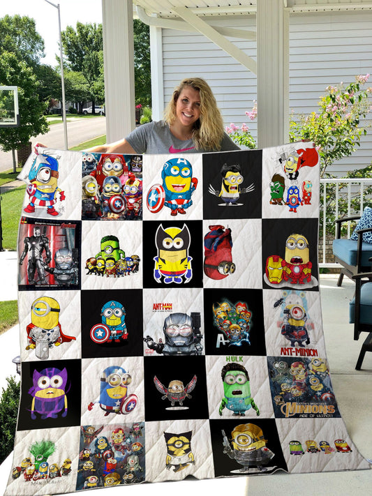 Unifinz Minions Quilt Minion Cross Over Avengers Cute Quilt Awesome Minions Quilt 2023