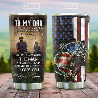 Unifinz Fishing Father Tumbler Cup 20 oz I love You Always And Forever Tumbler 20 oz Fishing Travel Mug 2022