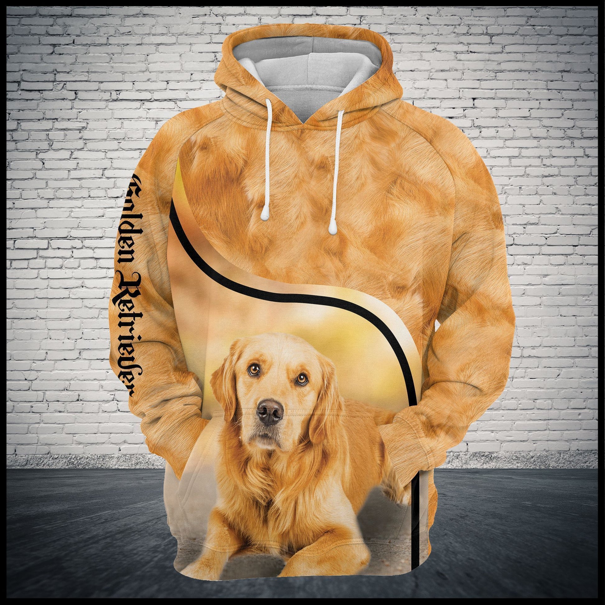 Dog Golden Retriever Hoodie Golden Retriever Fur 3d Hoodie