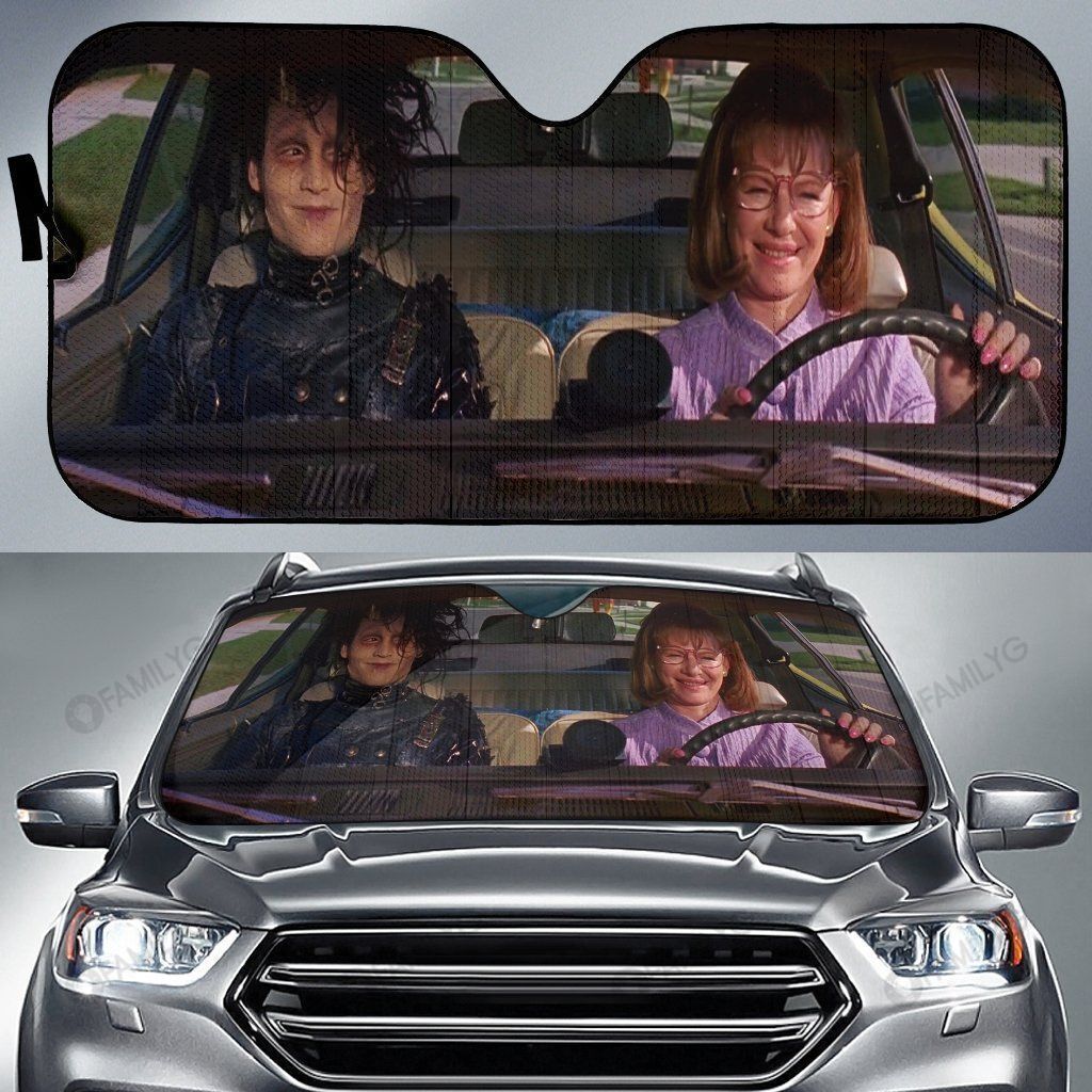  Edward Scissorhands Windshield Sun Shade Edward Driving On Car Scene Car Sun Shade