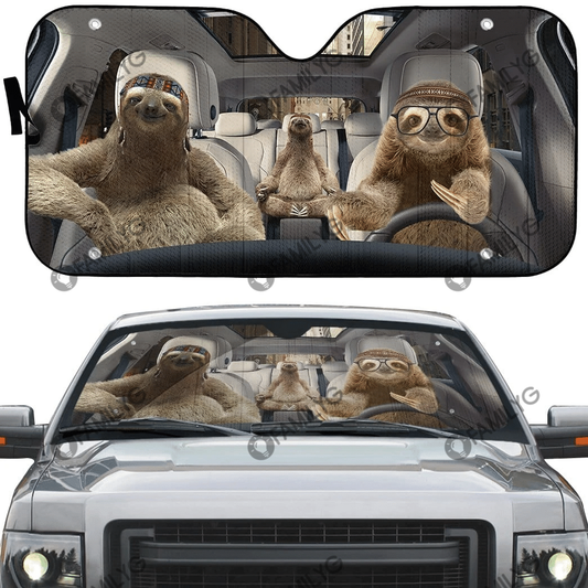 Sloth Windshield Sun Shade Hippie Sloths Car Sun Shade