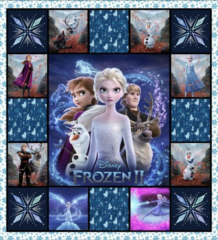 DN Blanket Frozen Blanket Frozen 2 Characters Crystals Blanket