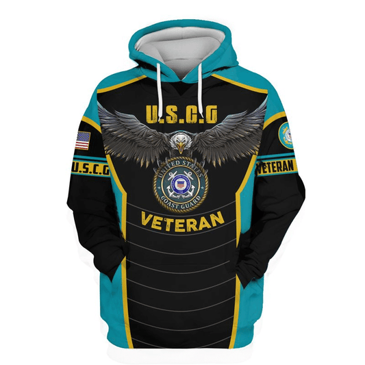  Friday89 Veteran Hoodie USCG Hoodie Green  T-shirt Hoodie 