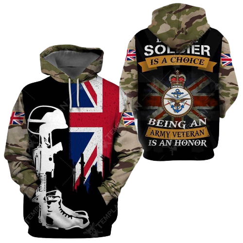 Unifinz Veteran Hoodie Being A Soldier Is A Choice Being An Army Veteran Is An Honor Hoodie Veteran Apparel 2022