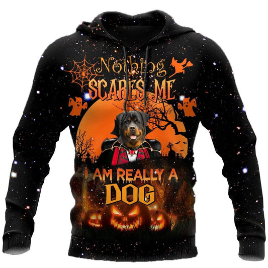 Halloween Hoodie Nothing Scares Me I Am Really A Dog Galaxy Black Hoodie Halloween Clothing