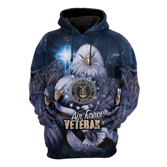 Unifinz Air Force Veteran Hoodie Eagle US Air Force Dark Blue Hoodie Veteran Apparel 2022