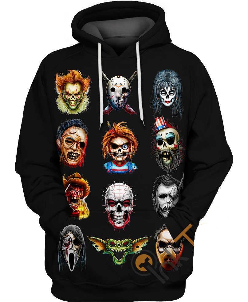 Halloween Hoodie Horror Hoodie Horror Killers Heads Hoodie