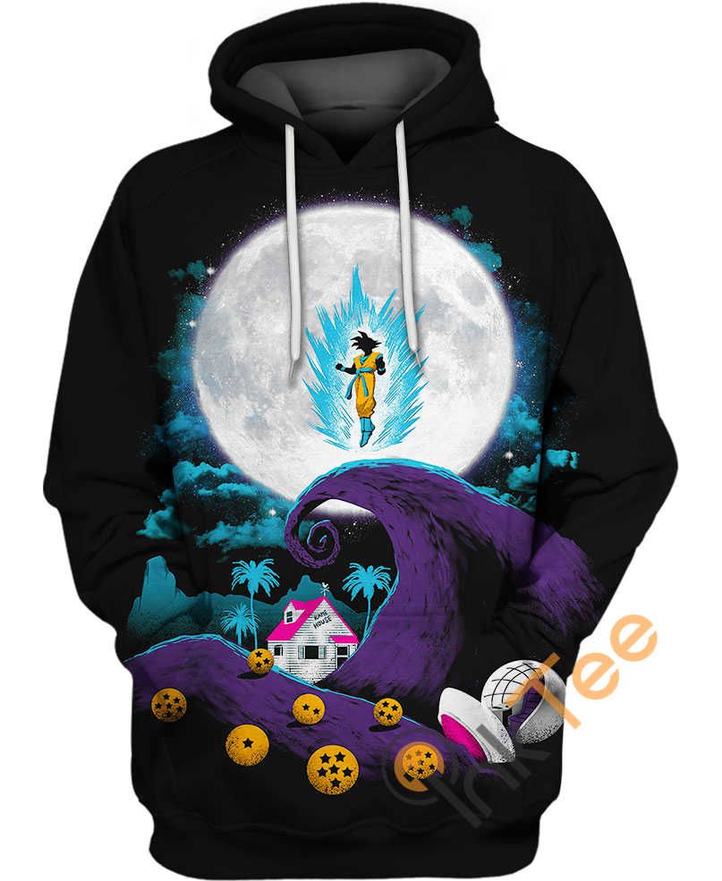  Dragon Ball Hoodie Son Goku Crossover Nightmare Before Christmas Black Hoodie Adult Full Print
