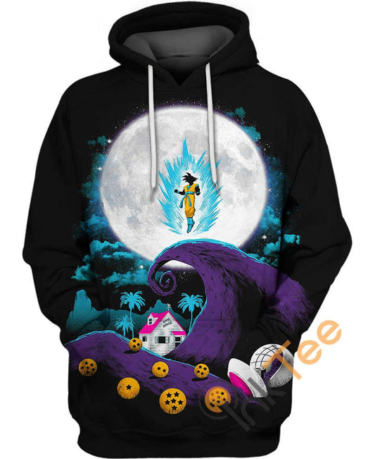  Dragon Ball Hoodie Son Goku Crossover Nightmare Before Christmas Black Hoodie Adult Full Print