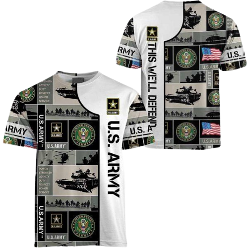 Unifinz US Army Veteran Shirt US Army Logo This Well Defend T-shirt Veteran Apparel 2022