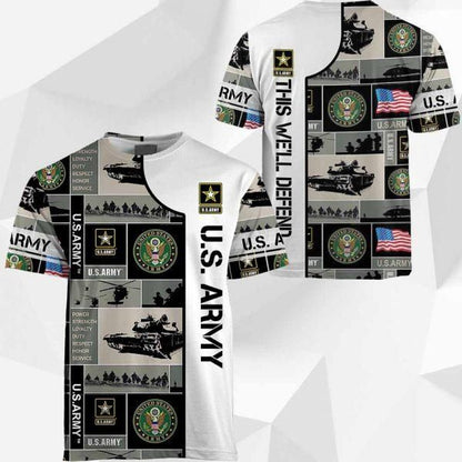 Unifinz US Army Veteran Shirt US Army Logo This Well Defend T-shirt Veteran Apparel 2022