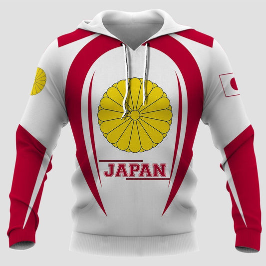  Japan Hoodie Japan Flag Imperial Seal Of Japan Black Red Hoodie Adult Full Print