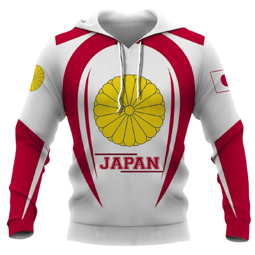  Japan Hoodie Japan Flag Imperial Seal Of Japan Black Red Hoodie Adult Full Print