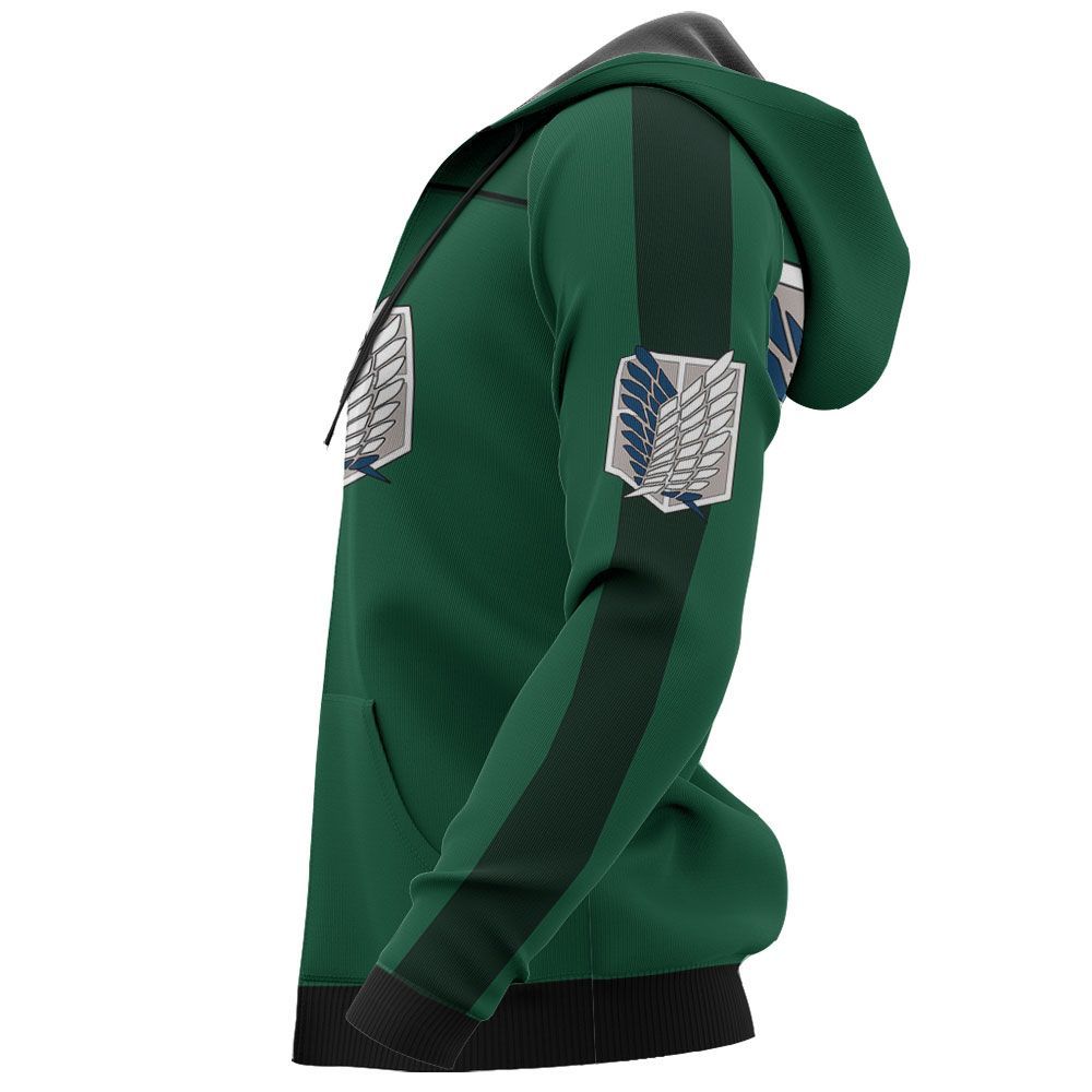 Attack On Titan Hoodie Attack On Titan Scout Uniform Wings Of Freedom Costume Green Hoodie Anime Clothing