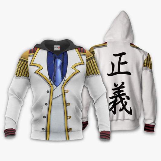  One Piece Hoodie One Piece Monkey D. Garp Costume Hoodie Adult Full Print