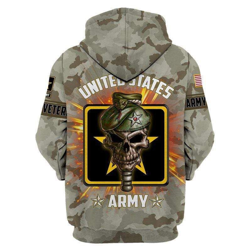 Unifinz US Army Veteran Apaprel Memorial Day Hoodie Soldier Skull Hoodie Veteran Hoodie 2022