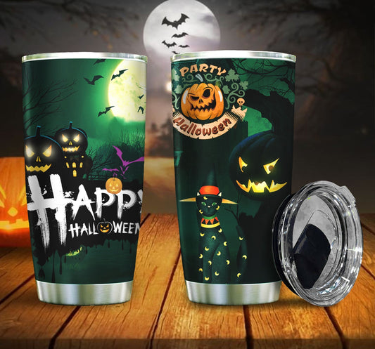 Halloween Tumbler 20 Oz Pumpkin Party Halloween Green Tumbler Cup 20 Oz