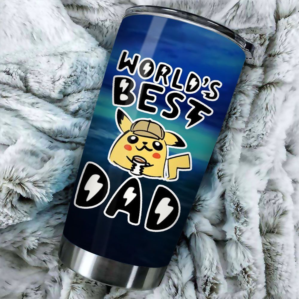 Unifinz Pokemon Father Tumbler 20 oz Daddy You Are My Favorite Pokemon World's Best Dad Tumbler Cup 2022