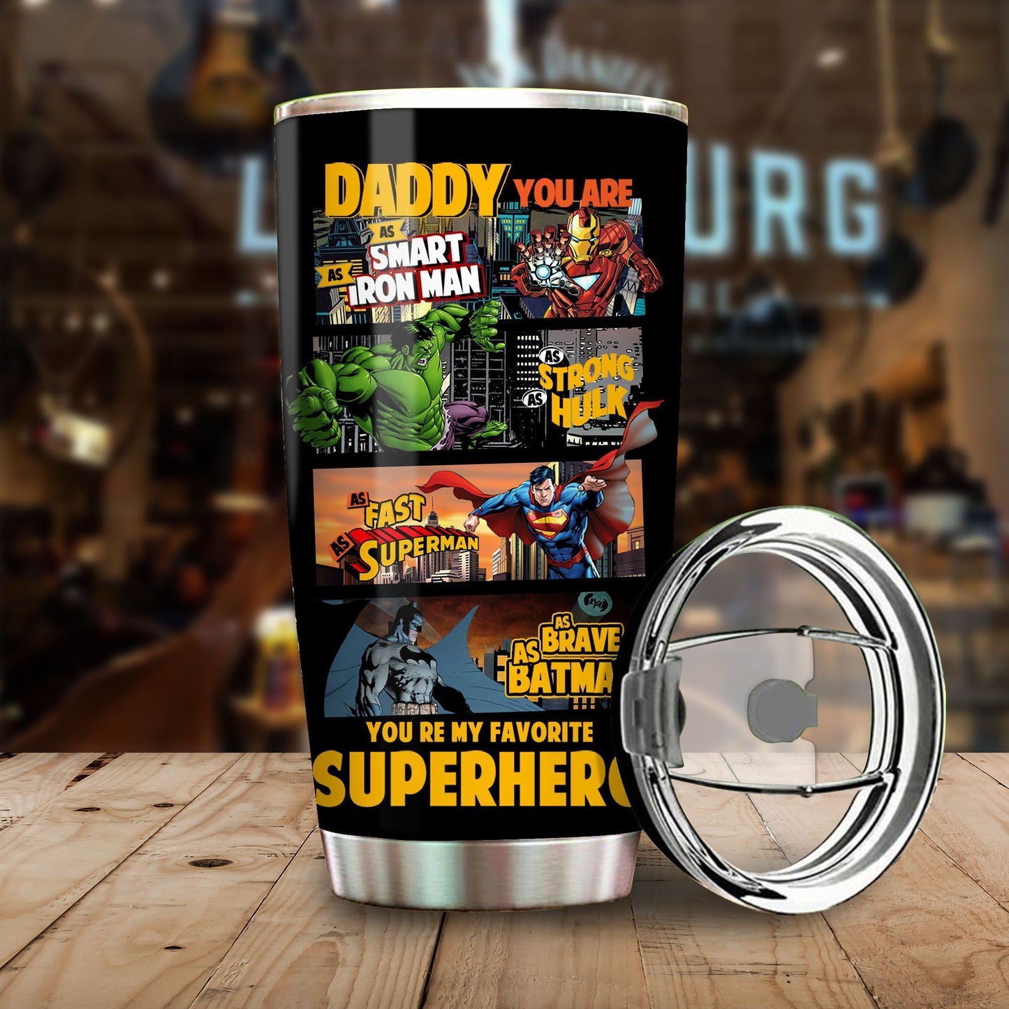 Unifinz Father Superhero Tumbler 20 oz You Are My Favorite Superhero Dad The Best Tumbler Cup 20 oz The Best Father's Day Gift 2022