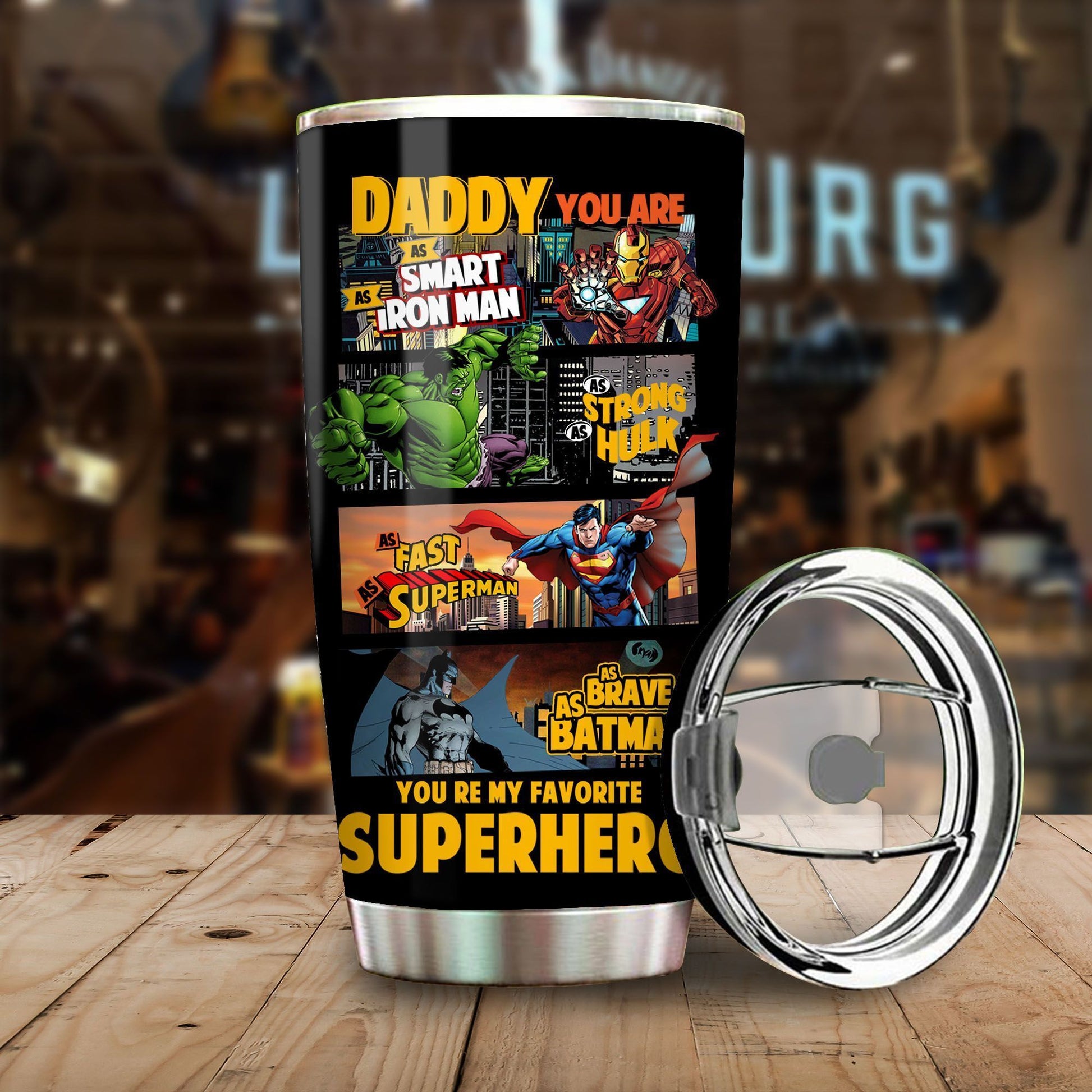 Unifinz Father Superhero Tumbler 20 oz You Are My Favorite Superhero Dad The Best Tumbler Cup 20 oz The Best Father's Day Gift 2022