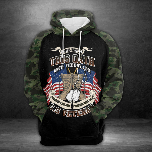 Unifinz Veteran Hoodie I Will Live By This Oath Until The Day I Die Camo HoodieVeteran Apparel 2022