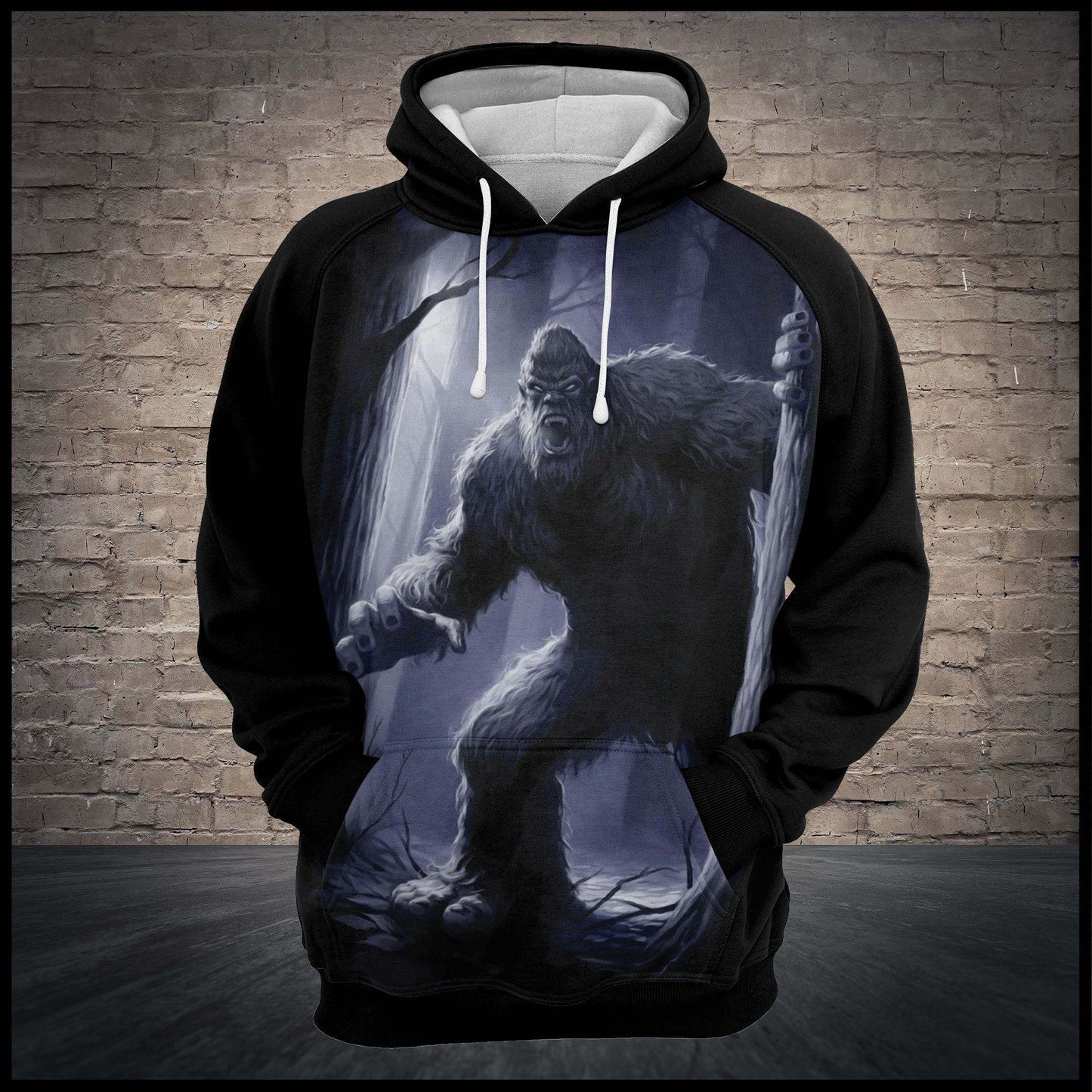 Unifinz Bigfoot Hoodie Finding Bigfoot Black Bigfoot Hoodie Apparel Adult Full Size Full Print 2022