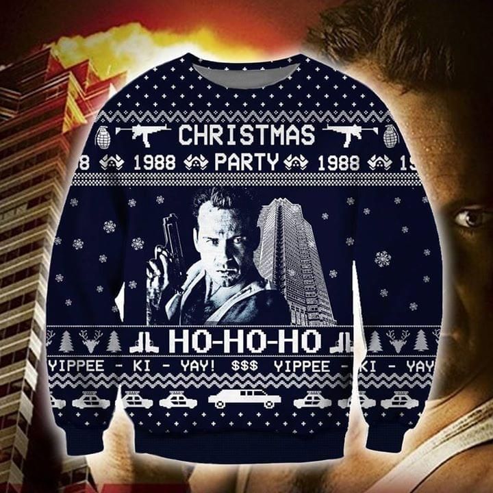 Die Hard Christmas Sweater Die Hard Christmas 1988 Party Ho Ho Ho Yippee Ki Yay Ugly Sweater