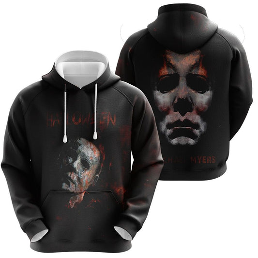 Halloween Hoodie Michael Myers Hoodie Halloween Michael Myers Scary Face Black Hoodie Horror Hoodie