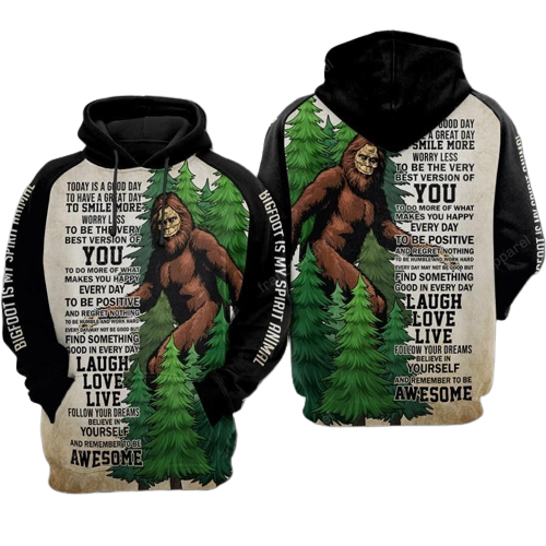 Unifinz Bigfoot Hoodie Today Is A Good Day To Have A Great Day Hoodie Apparel Adult Full Size 2022