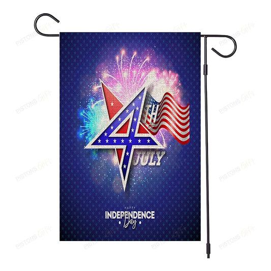 Unifinz Independence Day Flags Happy 4th Of July Star Patriotic Celebration Blue Garden Flag 4th Of July House Flag 2022