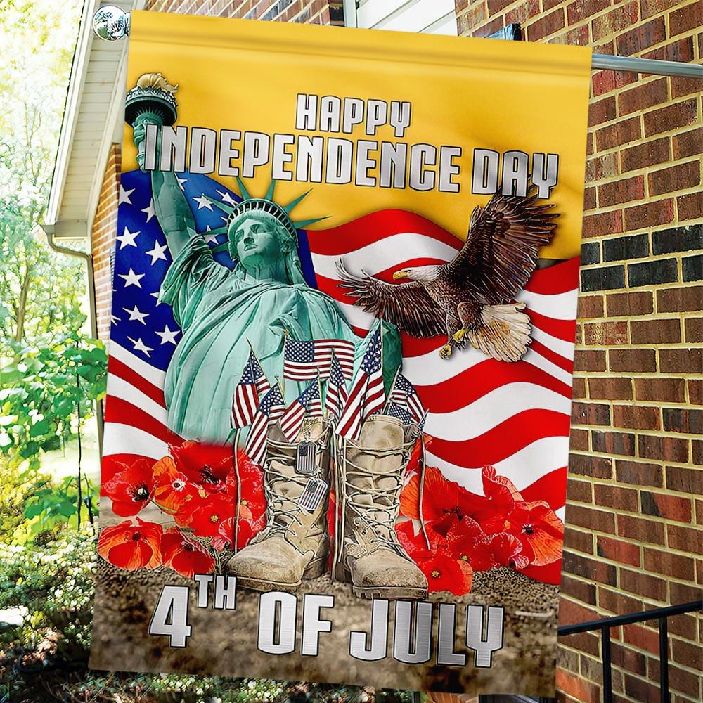 Unifinz 4th Of July Flags Veteran Happy Independence Day Eagle House Flag Fourth Of July Celebration Flag 2022