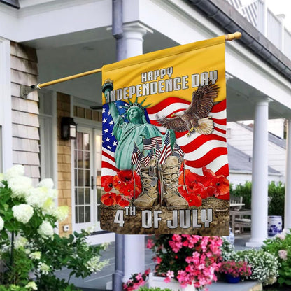 Unifinz 4th Of July Flags Veteran Happy Independence Day Eagle House Flag Fourth Of July Celebration Flag 2022