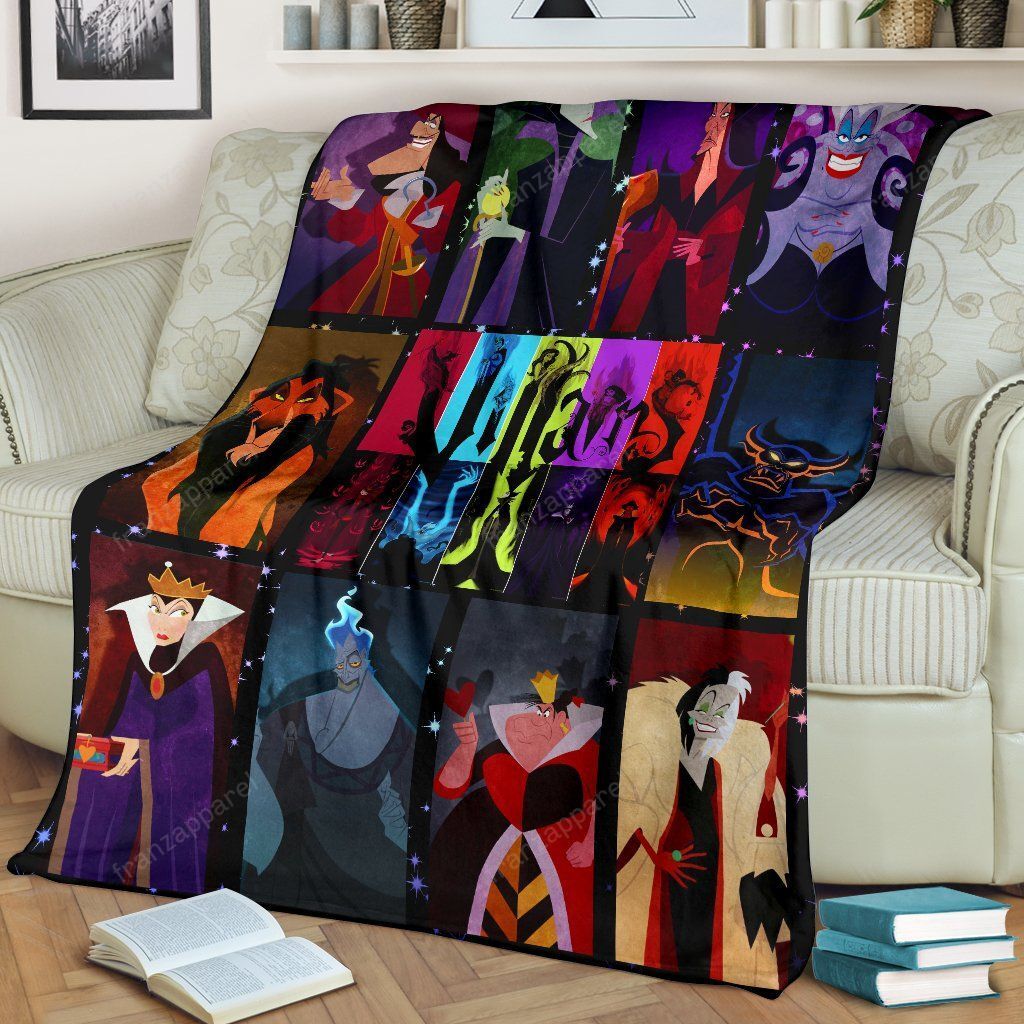 DN Blanket Villains Evil Queen Hades Cruella Blanket