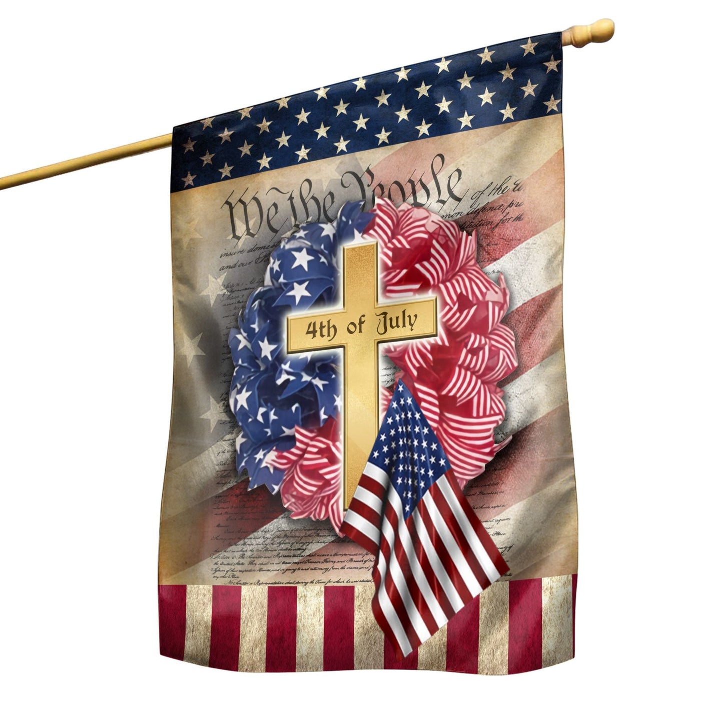 Unifinz Independence Day Flags Jesus Cross American Independence Day 4th Of July Garden Flag 4th Of July House Flag 2022