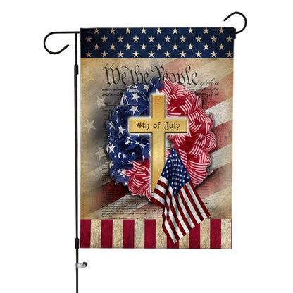 Unifinz Independence Day Flags Jesus Cross American Independence Day 4th Of July Garden Flag 4th Of July House Flag 2022