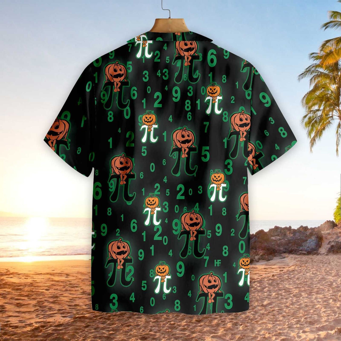 Math Hawaii Shirt Math Pi Day Pumpkin Black Aloha Shirt Math Shirt