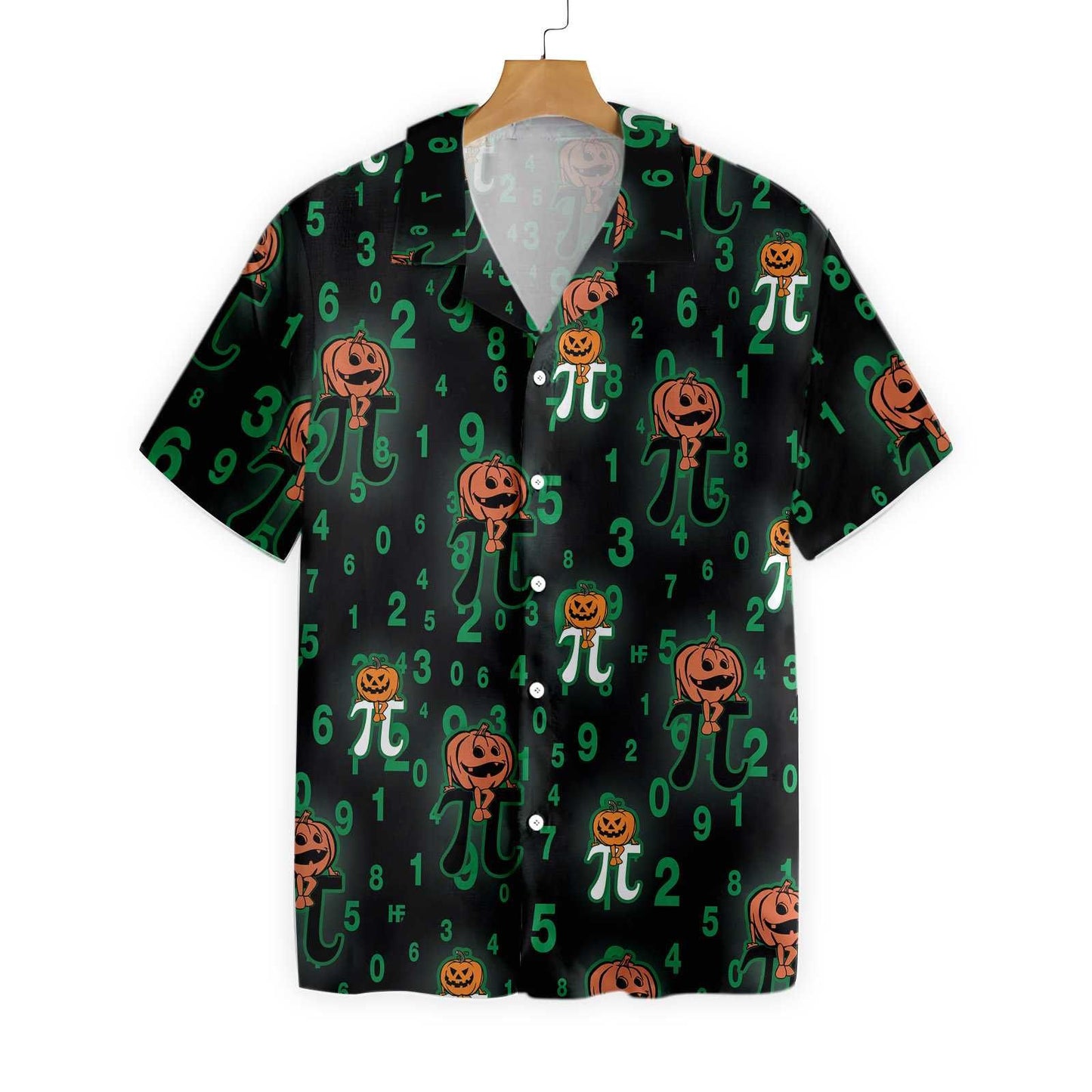 Math Hawaii Shirt Math Pi Day Pumpkin Black Aloha Shirt Math Shirt
