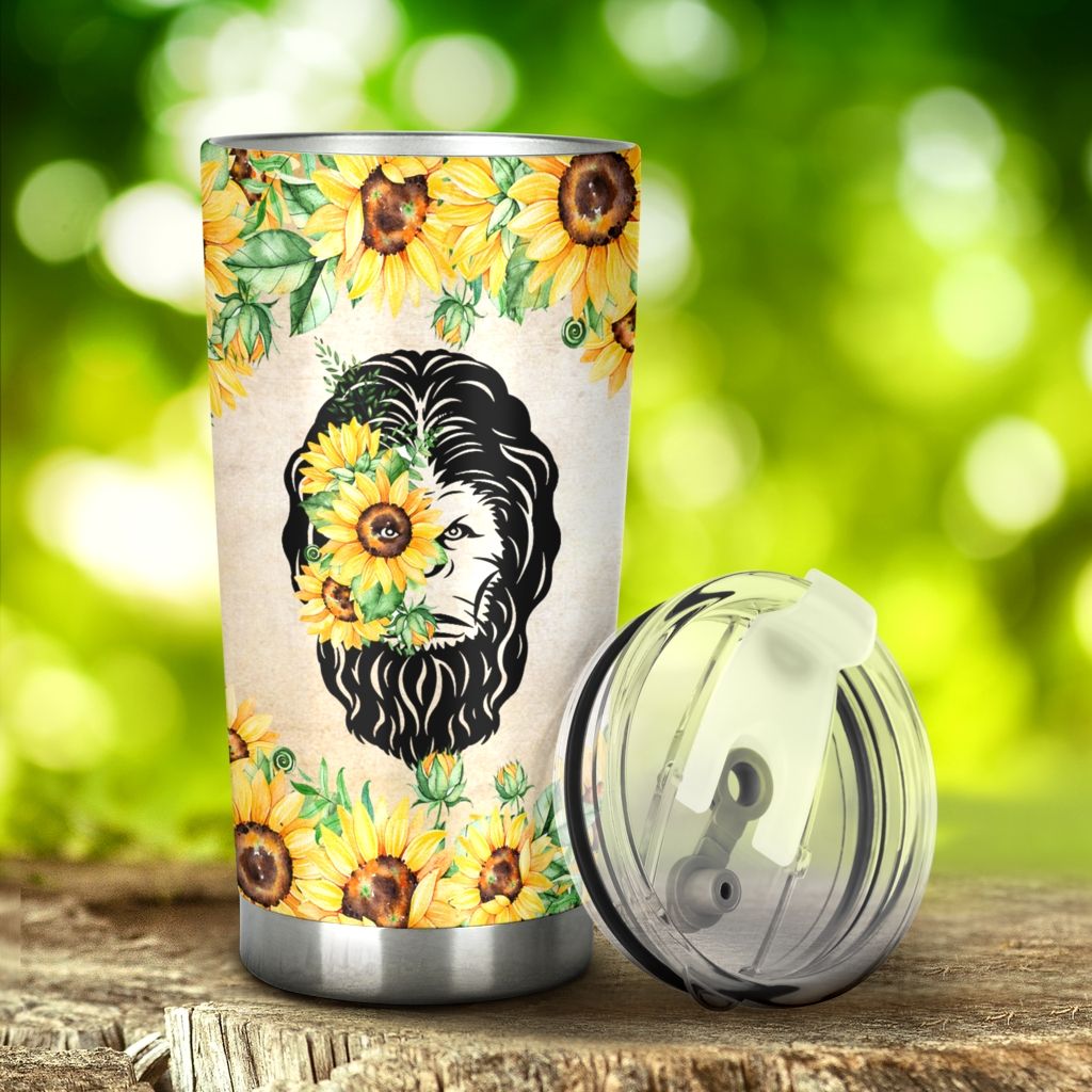 Unifinz Bigfoot Sunflower Tumbler Bigfoot To Have A Great Day Laugh Love Live Tumbler Cup 2022