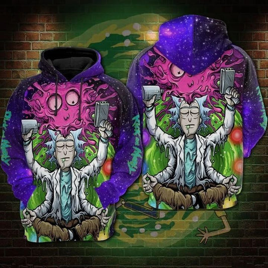  Rick And Morty Hoodie Doctor Stranger Galaxy Blue Hoodie Apparel Adult Full Print