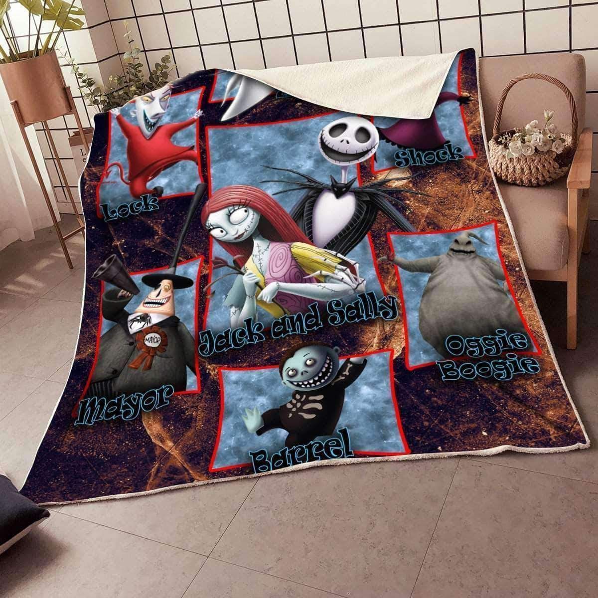  Nightmare Before Christmas Blanket Nightmare Before Christmas Characters Brown Blanket