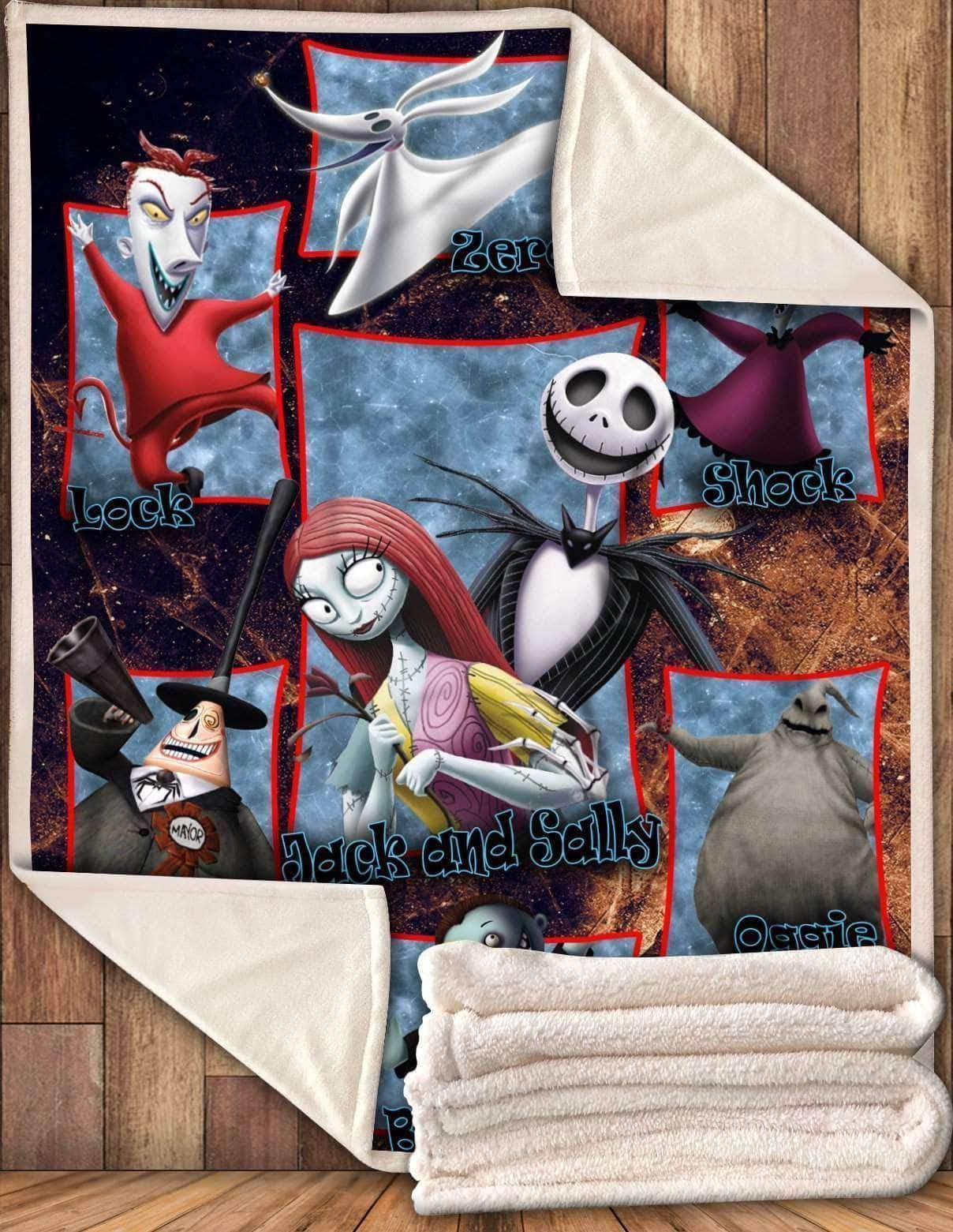  Nightmare Before Christmas Blanket Nightmare Before Christmas Characters Brown Blanket