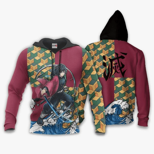 Unifinz Demon Slayer Hoodie Giyu Tomioka Water Hashira Hoodie Kimetsu No Yaiba Hoodie Demon Slayer Apparel 2022