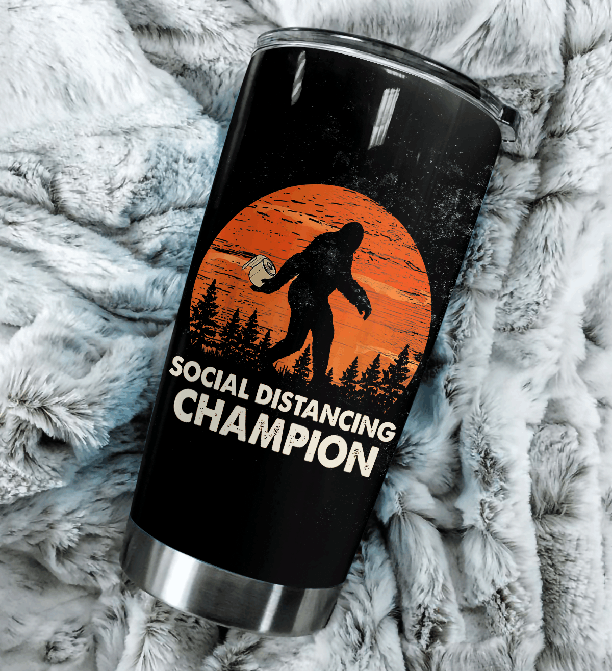 Unifinz Bigfoot Covid Tumbler 20 oz Social Distancing Champion Ew People Tumbler Cup 20 oz 2022