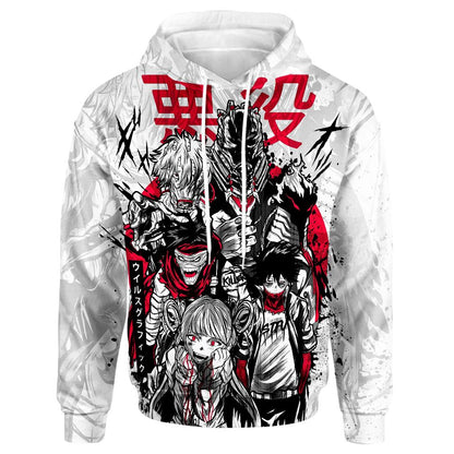  My Hero Academia T-shirt Boku No Hero Academia Apparel Villians Dabi Toga White T-shirt Hoodie Adult Full Print