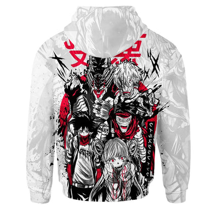  My Hero Academia T-shirt Boku No Hero Academia Apparel Villians Dabi Toga White T-shirt Hoodie Adult Full Print