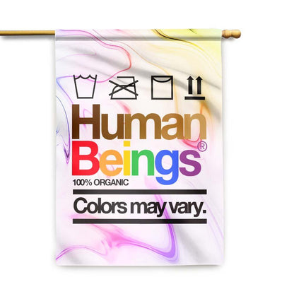 Unifinz LGBT Melanin Garden Flag Human Beings Colors May Vary House Flag LGBT House Flag Pride Month Gift 2022