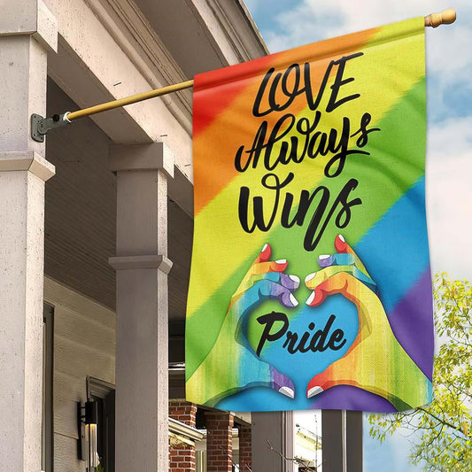 Unifinz LGBT Flags Love Always Wins LGBT Rainbow Color Garden Flag LGBT House Flag 2022