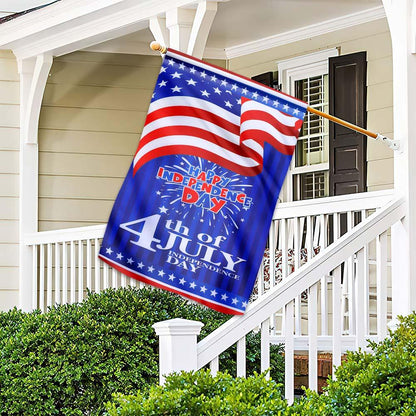 Unifinz 4th Of July Flags Happy Independence Day Fireworks Blue Garden Flag 4th Of July House Flag 2022