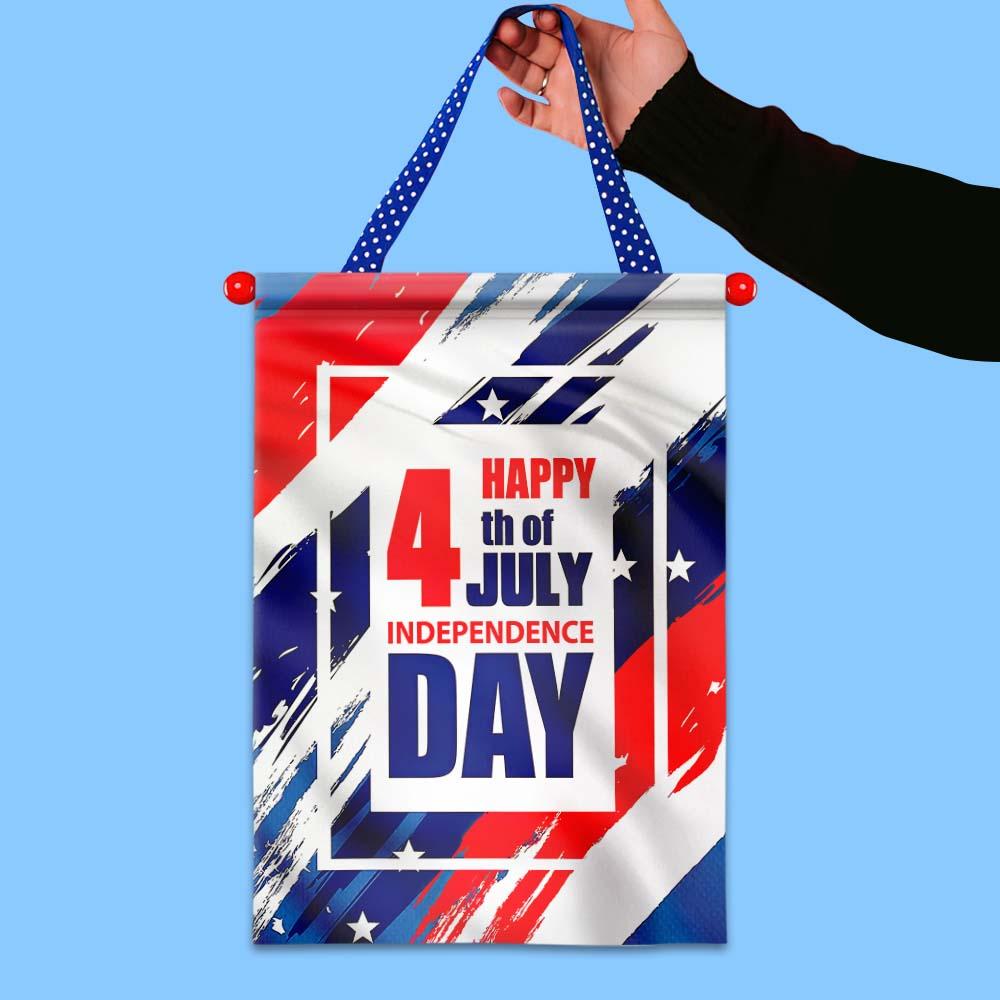 Unifinz 4th Of July Flags Happy Fourth Of July Read Blue White Stripes Flag 4th Of July House Flag Independence Day's Gift 2022